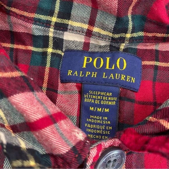 Polo Ralph Lauren Men's Plaid Flannel Pajama Set Size Medium red plaid cotton - Picture 5 of 13